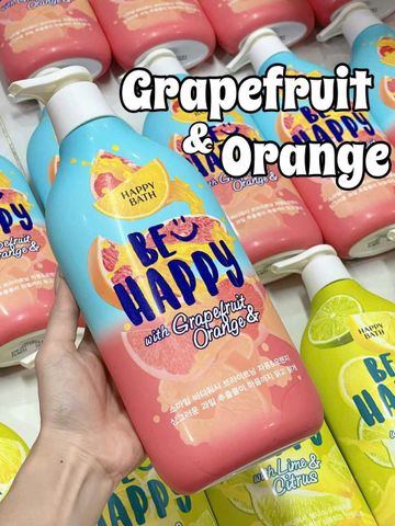 Sữa Tắm Happy Bath Be Happy Chanh & Cam 900ml - Tươi Mát, Sạch Thoáng, Chăm Sóc Da Chất Lượng 