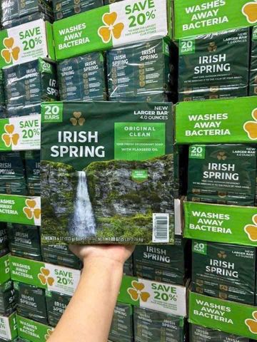 Xà Phòng Irish Spring 113g Lốc 20 Cục - Kháng Khuẩn, Thơm Lâu Cho Nam Giới - Sản Phẩm Chăm Sóc Cá Nhân Chất Lượng