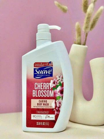 Sữa Tắm Suave Hương Hoa Anh Đào 1000ml - Dưỡng Ẩm Mềm Mịn, Tươi Mát Da