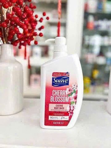 Sữa Tắm Suave Hương Hoa Anh Đào 1000ml - Dưỡng Ẩm Mềm Mịn, Tươi Mát Da