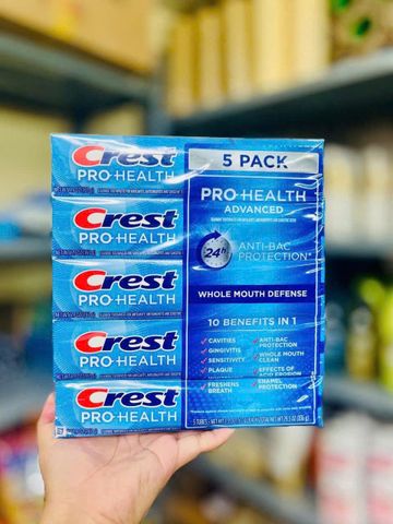 Set 5 Kem Đánh Răng Crest Pro-Health Advanced 167g x5 – sạch mảng bám, tăng cường bảo vệ răng miệng