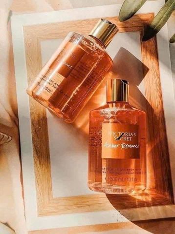 Sữa Tắm Victoria's Secret Amber Romance 250ml - Gel Nước Hoa Hương Ngọt Ấm Quyến Rũ, Dưỡng Ẩm và Làm Sạch Da