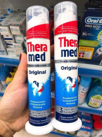 Kem Đánh Răng Theramed Trắng Tự Nhiên Dạng Xịt 100ml - Làm Sạch Mạnh Mẽ, Trắng Sáng Từ Thiên Nhiên, Chăm Sóc Răng Miệng Tối Ưu