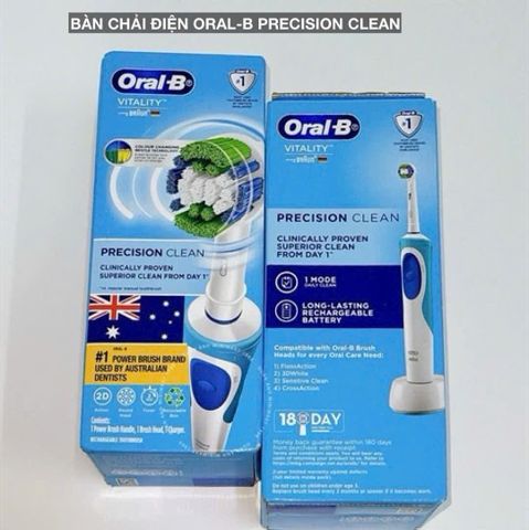 Bàn Chải Điện Oral-B Pro Vitality Precision Clean – làm sạch sâu, chăm sóc răng nướu