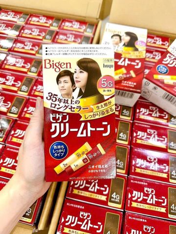 Nhuộm Tóc Bigen Số 5 Đen Ngả Nâu – lên màu chuẩn, bám màu lâu