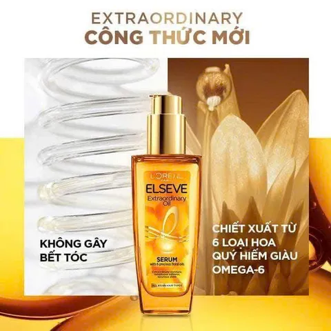 Dầu Dưỡng Tóc L'Oréal Elseve Extraordinary Oil 100ml - Nuôi Dưỡng Sâu, Giảm Xơ Rối, Đem Lại Sự Mềm Mượt Cho Tóc