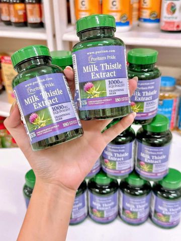 Viên Uống Bổ Gan Milk Thistle Extract 180 Viên - Hỗ Trợ Sức Khỏe Gan Tự Nhiên, Thực Phẩm Chức Năng Tốt Cho Gan