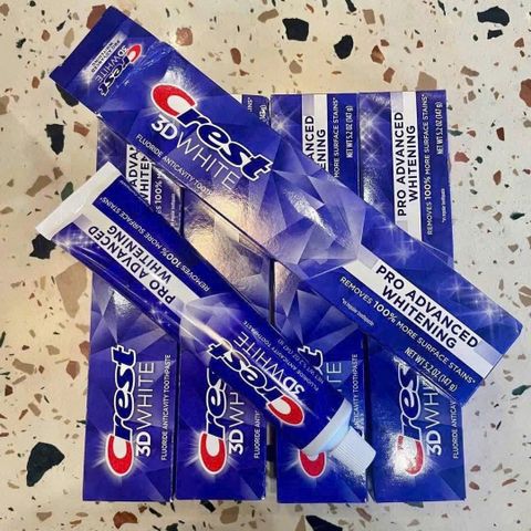 Set 5 Kem Đánh Răng Crest 3D White – Làm Trắng Răng Hiệu Quả, Loại Bỏ Ố Vàng, Chăm Sóc Răng Miệng Tốt Nhất