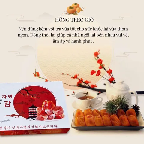 Hồng Treo Gió Hàn Quốc 1kg – Snack Ngon Miệng, Thơm Mềm, Bổ Dưỡng Cho Sức Khỏe