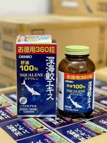 Viên Uống Sụn Vi Cá Orihiro Squalene 360 Viên - Bổ Xương Khớp, Tăng Cường Sức Đề Kháng Tự Nhiên