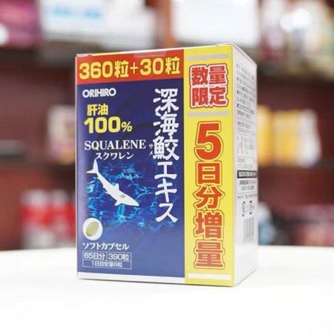 Viên Uống Sụn Vi Cá Orihiro Squalene 360 Viên - Bổ Xương Khớp, Tăng Cường Sức Đề Kháng Tự Nhiên