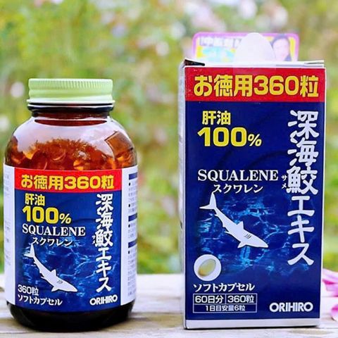 Viên Uống Sụn Vi Cá Orihiro Squalene 360 Viên - Bổ Xương Khớp, Tăng Cường Sức Đề Kháng Tự Nhiên