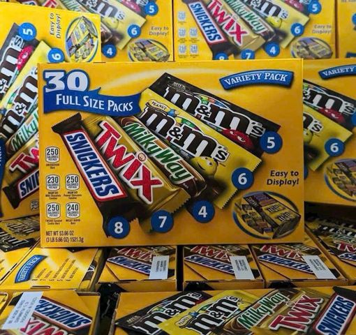 Bánh kẹo Socola M&M Mars Variety Pack 30 thanh 1.52kg - Hương vị ngọt ngào, đa dạng cho tín đồ chocolate