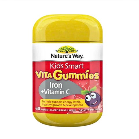 Nature’s Way Kids Smart Vita Gummies Bổ Sung Sắt và Vitamin C – Kẹo Dẻo Hỗ Trợ Sức Khỏe Trẻ Em (60 Viên)