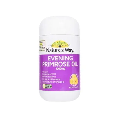 Viên Uống Dầu Hoa Anh Thảo Nature’s Way 1000mg - Hỗ Trợ Cân Bằng Nội Tiết Và Làm Đẹp Da (60 Viên)