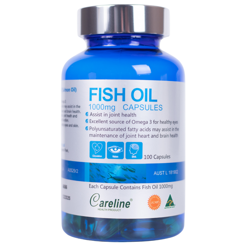 Viên uống dầu cá Careline 1000mg - Bổ sung DHA, EPA hỗ trợ thị lực và sức khỏe tim mạch (100 viên) nhập khẩu chính ngạch từ Úc