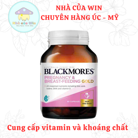 Viên uống Blackmores Pregnancy & Breast - Feeding Gold 60 viên hỗ trợ thai kỳ khỏe mạnh và phát triển trí não cho mẹ và bé