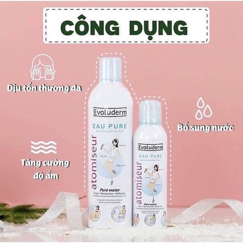 (Hàng CTY) Xịt Khoáng Evoluderm Cấp Ẩm Làm Dịu Da 400ML - Nana Shop