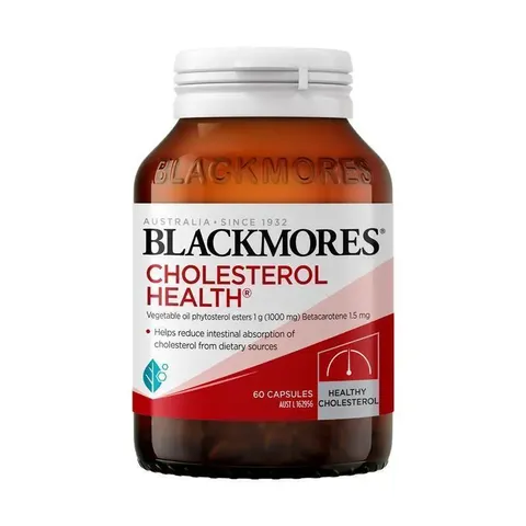 Viên uống Blackmores Cholesterol Health 60 viên - Hỗ trợ giảm cholesterol và duy trì sức khỏe tim mạch, hàng nhập khẩu Úc chính ngạch