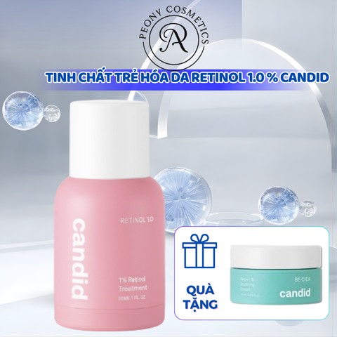 Bộ đôi Candid Retinol 1.0% + B5 cica10ml Kháng Lão Hóa, Cải Thiện Nếp Nhăn