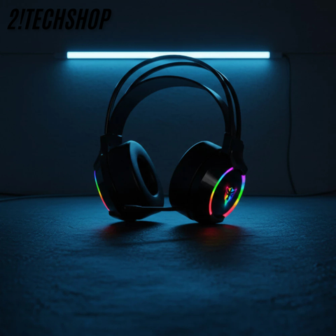 Tai Nghe Chụp Tai Gaming Có Dây G606 - Âm Thanh Vòm Surround Có Mic, Đèn Led RGB, Chuyên Game,BH 12T