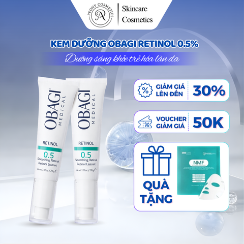 Kem Obagi Retinol 0.5 - Kem Dưỡng Da Trẻ Hóa, Ngừa Nếp Nhăn - Sản Phẩm Cao Cấp Mỹ cho Da Nhờn và Da Lão Hóa