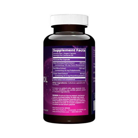 Viên Uống Resveratrol MRM Nutrition Chống Lão Hoá (Hộp 60 viên) - YoungFit