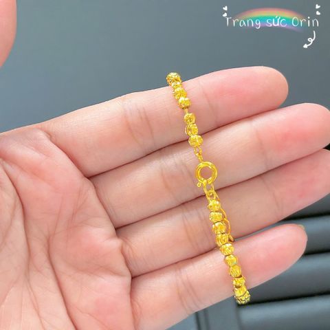 Lắc tay nữ, vòng tay bi 1 cầu tròn đính đá bền màu sang trọng ORIN EV32