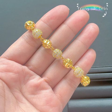 Lắc tay nữ, vòng tay cầu tròn đính đá sang trọng ORIN EV33