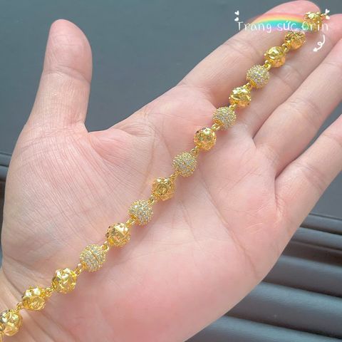 Lắc tay nữ, vòng tay cầu tròn đính đá sang trọng ORIN EV33