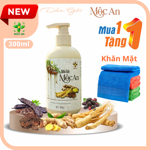 [ TẶNG QUÀ ] ComBo Dầu Gội MỘC AN 300ml & MỘC 500ml Với Thành Phần Thiên Nhiên, Hỗ Trợ Giảm Rụng Tóc Hiệu Quả Suôn Mượt, Bồng Bềnh Và Khỏe Mạnh