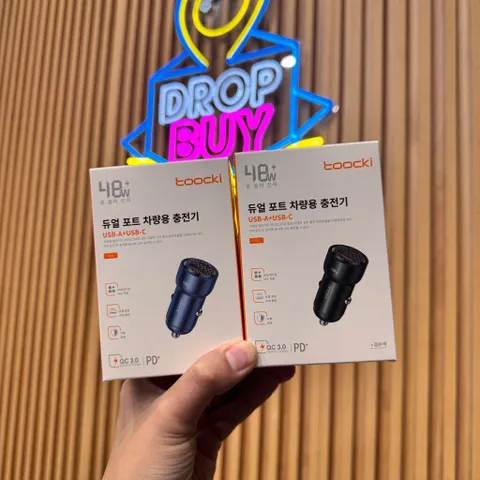 Sạc xe hơi 48W, 2 cổng USB-A + USB-C Toocki