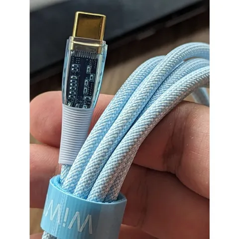 CÁP dù C to C 100W 2 đầu trong suốt - Hỗ trợ max 100w truyền dữ liệu 20GB