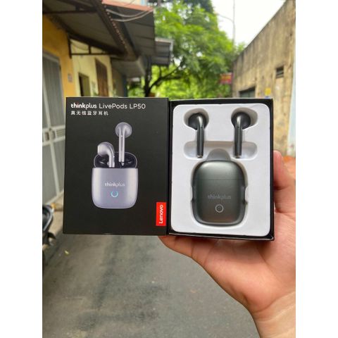 Tai nghe không dây Bluetooth Lenovo LP50, TWS với chất lượng âm thanh tuyệt vời, pin trâu
