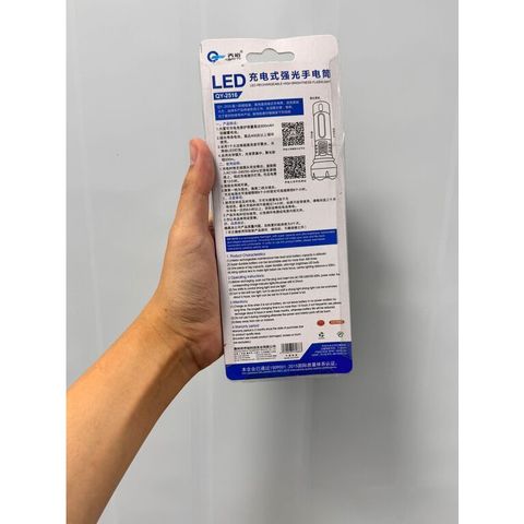 Đèn pin LED Mini cầm tay 2 chế độ Pin sạc QY-2516