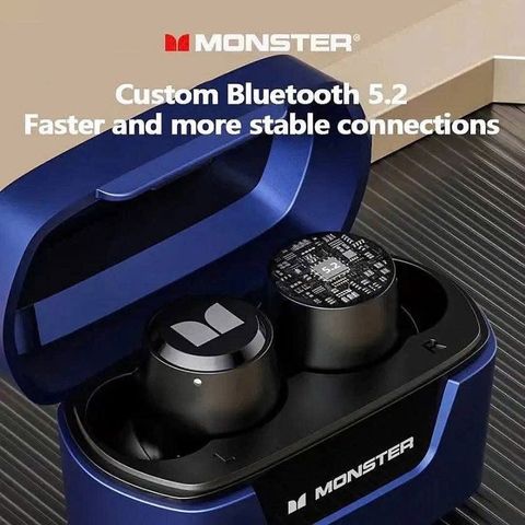 Tai nghe Bluetooth MONSTER XKT05 Thiết Kế Nhỏ Gọn Âm Thanh Sống Động Gaming Mode