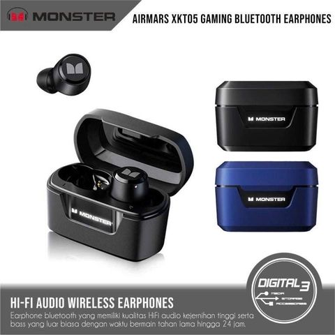 Tai nghe Bluetooth MONSTER XKT05 Thiết Kế Nhỏ Gọn Âm Thanh Sống Động Gaming Mode