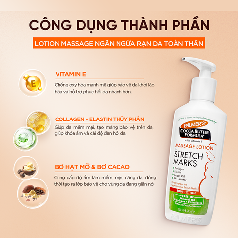 Lotion ngăn ngừa và hỗ trợ làm mờ rạn da cho mẹ bầu Palmer's 50ml 623334
