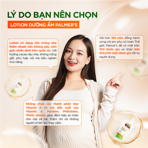Lotion ngăn ngừa và hỗ trợ làm mờ rạn da cho mẹ bầu Palmer's 50ml 623334