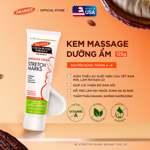 Kem ngăn ngừa và hỗ trợ làm mờ rạn da cho mẹ bầu giữa thai kỳ Palmer's 125g 623338