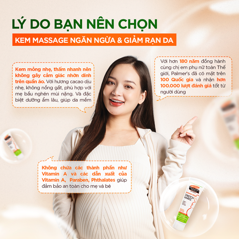 Kem ngăn ngừa và hỗ trợ làm mờ rạn da cho mẹ bầu giữa thai kỳ Palmer's 125g 623338