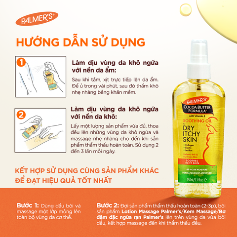 Dầu dưỡng da hỗ trợ giảm nhanh khô ngứa cho mẹ bầu Palmer's 150ml 623341