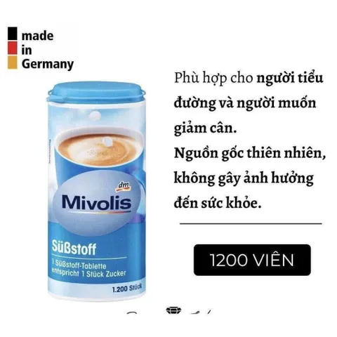 Đường Ăn Kiêng Mivolis Đức – Giảm calo, Ngọt nhẹ