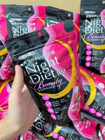 Trà Giảm Cân Collagen Orihiro Night Diet Tea 16 Túi Lọc - Hỗ Trợ Giảm Cân và Bổ Sung Collagen Cho Làm Đẹp Da