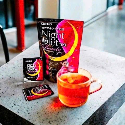 Trà Giảm Cân Collagen Orihiro Night Diet Tea 16 Túi Lọc - Hỗ Trợ Giảm Cân và Bổ Sung Collagen Cho Làm Đẹp Da