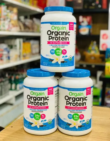 Bột Protein Hữu Cơ Orgain Vanilla 1.22kg - Tăng cường cơ bắp, Dinh dưỡng tự nhiên, Thích hợp cho người tập thể hình