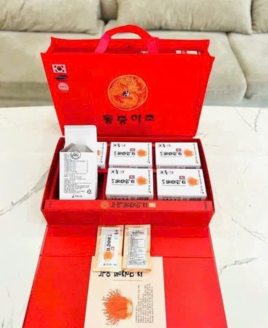 Nước Đông Trùng Hạ Thảo Nongzinsicphum Hàn Quốc Hộp Giấy Đỏ 60 Gói - Tăng cường sức khỏe, bổ dưỡng, hỗ trợ năng lượng