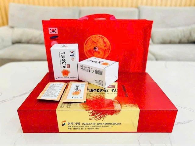 Nước Đông Trùng Hạ Thảo Nongzinsicphum Hàn Quốc Hộp Giấy Đỏ 60 Gói - Tăng cường sức khỏe, bổ dưỡng, hỗ trợ năng lượng
