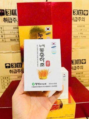 Nước Đông Trùng Hạ Thảo Nongzinsicphum Hàn Quốc Hộp Giấy Đỏ 60 Gói - Tăng cường sức khỏe, bổ dưỡng, hỗ trợ năng lượng