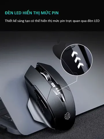 Chuột gaming không dây sạc pin BAK inphic F1S cho game chơi game